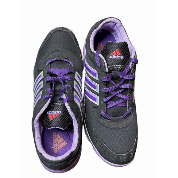 Adidas Women’s Size 10 Black Purple Athletic Running Sneakers Ortholite - Picture 2 of 11